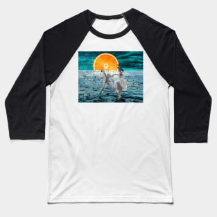 So Long, See You Whenever. A Digital Collage Art Baseball T-Shirt